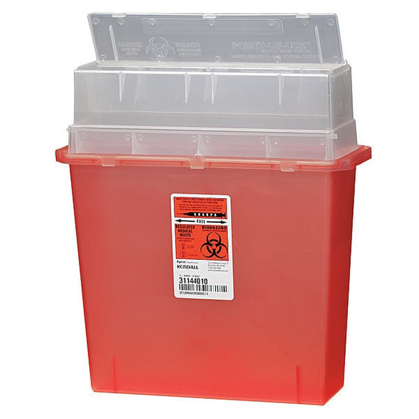 Covidien Sharps Container,3 Gal.,Auto Drop,PK3 KDGG019886