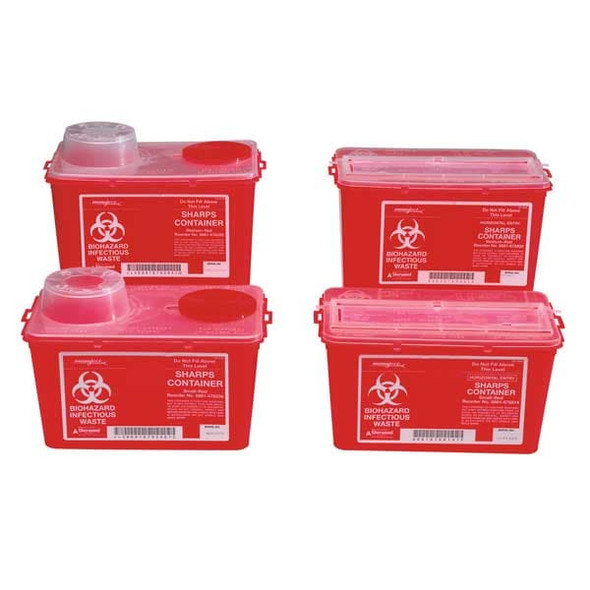 Covidien Sharps Container,2 Gal.,Chimney Top,PK5 0SCM019285