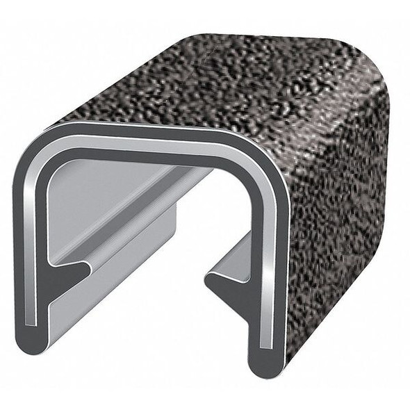 Trim-Lok Edge Trim,25 ft L,Black, PVC, 13/32 in W 150B2X1/4-25