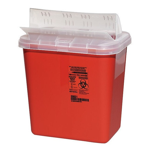 Covidien Sharps Container,Red,2 gal,PK5 S2GH100651