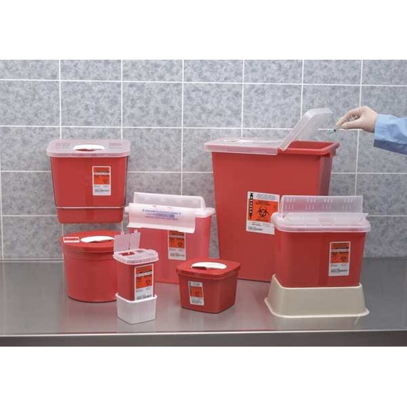 Covidien Sharps Container,Red,2 gal,PK5 S2GH100651