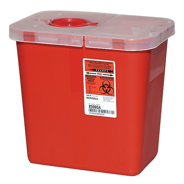 Covidien Sharps Container,2 Gal.,Hinged Lid,PK5 SRHL100990