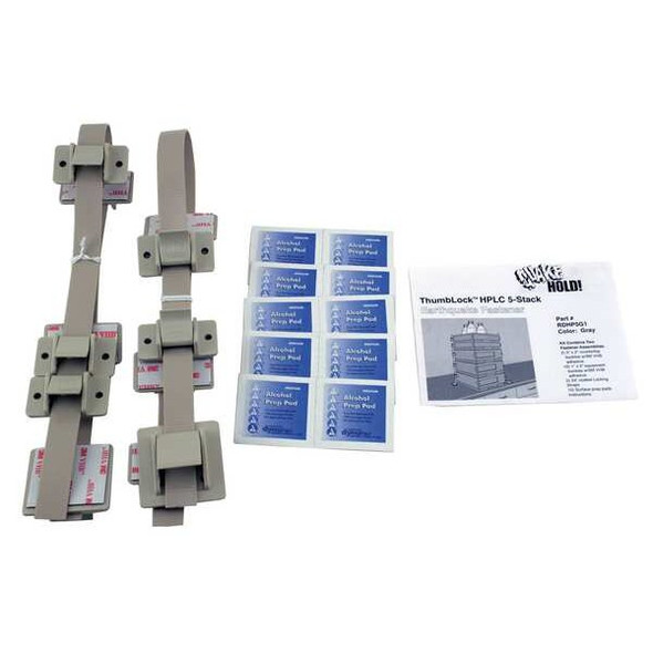Quakehold! HPLC 5-Stack Fastener Kit,Gray RD.HP.5G.1