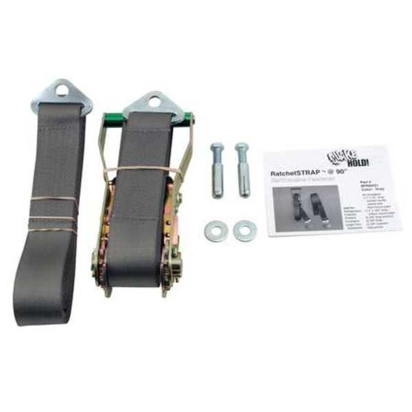 Quakehold! Ratchet Strap,90 In,Gray RF.R90.G.1