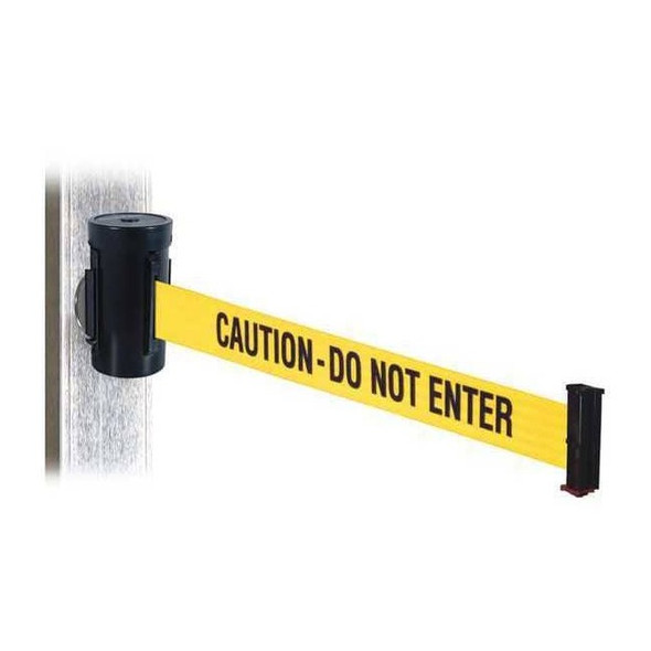 Retracta-Belt Belt Barrier,Black,Magnet,10ft.L WH700SB-CAU-MM