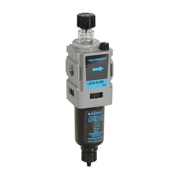 Wilkerson Air Line Lubricator,52 cfm Max. Flow L08-02-KL00B