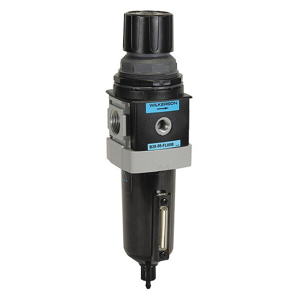 Filter-Regulator, Particles/Water Removal, Gauge Port Size: 1/4 in