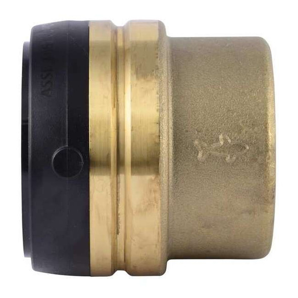 Sharkbite Push-Fit Fitting Cap, 2 in Tube Size, Brass, Brass UXL0454