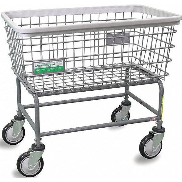 R&b Wire Products Laundry Cart,33 3/4 in L,Gray 200F/ANTI R&b Wire Products Laundry Cart,33 3/4 in L,Gray 200F/ANTI
