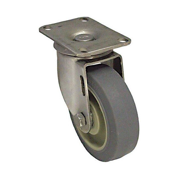 Manufacturer Varies Plate Caster,325 lb. Load,Gray Wheel P12SX-PRP060K-12