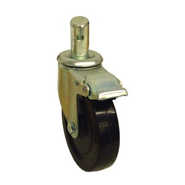 Manufacturer Varies Stem Caster,150 lb. Load,Black Wheel P12S-R050D-SR2-TB