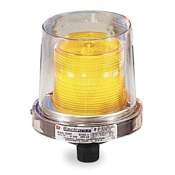 Strobe Light, Amber, Strobe Tube, 120V AC, 80 FPM, 5 1/2 in Dia., (F) 1/2 in NPT