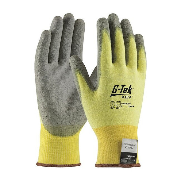 Cut-Resistant Glove, Cut Level A2 ,Dipped ,Polyurethane ,Smooth ,XL 12 PK