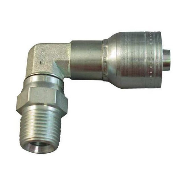Eaton Aeroquip Crimp Fitting,90 deg.,1/2" ID,1/2",FNPTF 1AA8PSB8