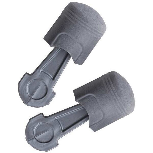 E-A-R Pistonz Reusable Foam Ear Plugs, Cylinder Shape, 29 dB, Gray, 100 PK
