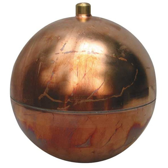 Naugatuck Float Ball,Round,Copper,10 In GRC1020RG