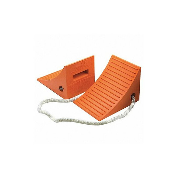 Checkers Wheel Chock,11" D,8" H,17" W,Orange,PR1 UC1600-P