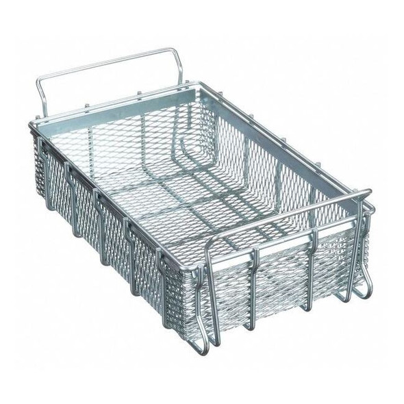 Rectangular Parts Washing Basket, 1/2" Mesh Size, Steel, Natural