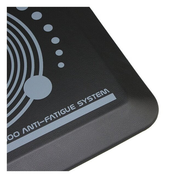 Antifatigue Mat, 32" L x 20" W, 43/64" Thickness, Polyurethane, Smooth, Black