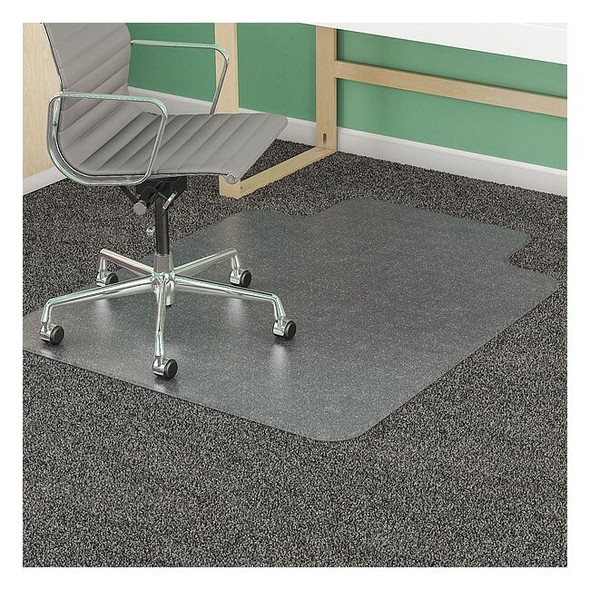 Deflecto Chair Mat,Traditional Lip,Clear,46"x60" CM14433FGR