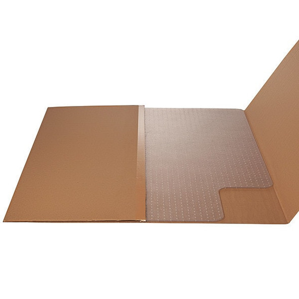 Deflecto Chair Mat,Traditional Lip,Clear,46"x60" CM14433FGR