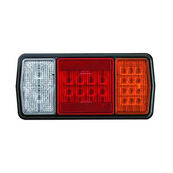 J.W. Speaker Stop/Turn/TailLight,Rectangula,Amber,Blk 265