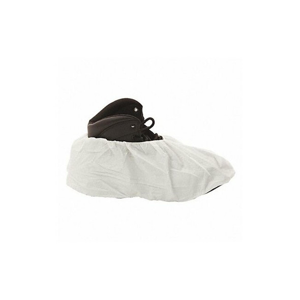 Disposable Shoe Covers, Microporous, White, Slip Resistant Sole: Yes ,XL