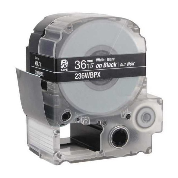 Epson Label Cartridge, White on Black, Labels/Roll: Continuous 45WA69