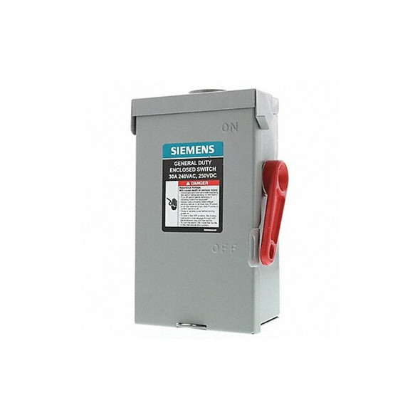 Siemens Safety Switch, Fusible, 30 A, Steel GF321NRA