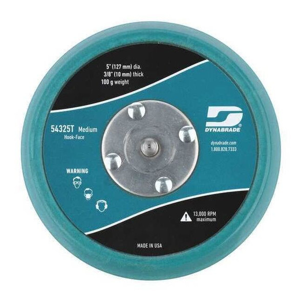 Dynabrade Disc Backup Pad,5" Dia.,Max. 13,000 RPM 54325