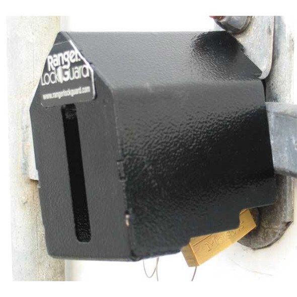 Ranger Lock Padlock Guard,Hardened Steel,Blk,4"L RGEX-00