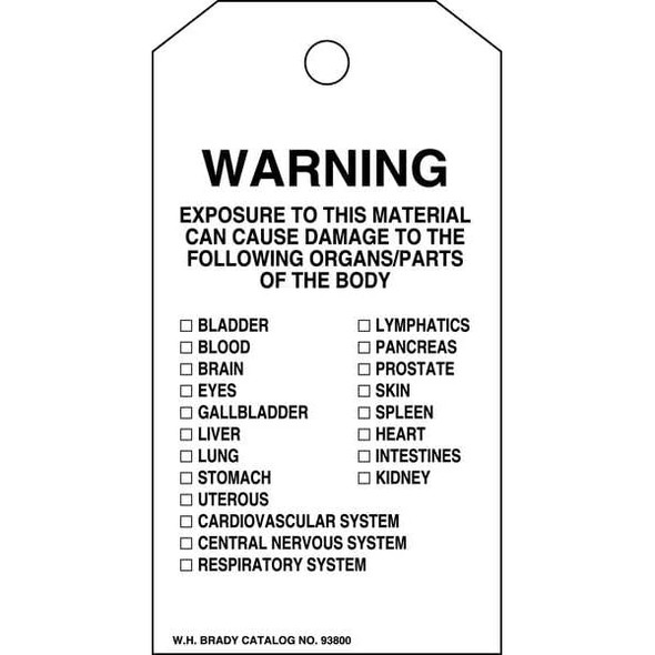 Brady Accdnt Prvntn Tag,Poly,NFPA Diamond,PK25, 99202 99202