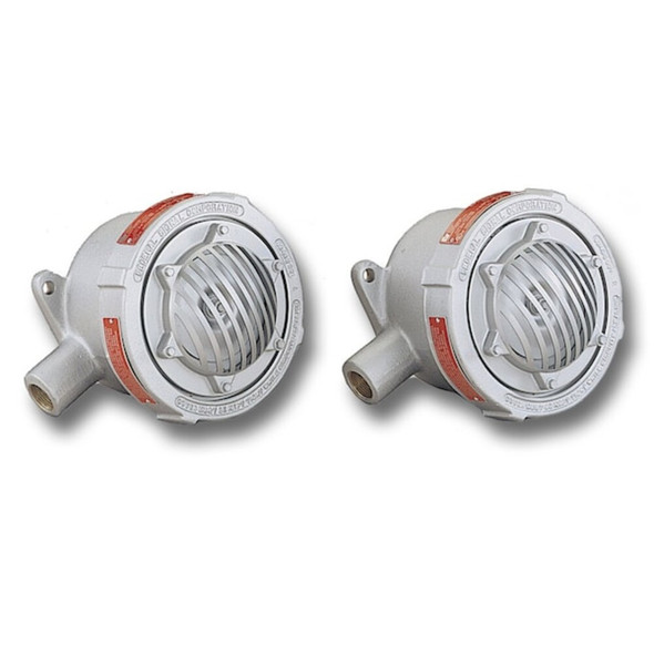 Vibrating Horn, Horn, Continuous, 120V AC, 100 dB, Aluminum, Gray, Conduit Mount  31X-120-3