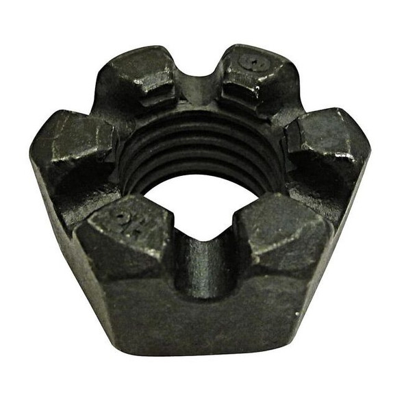 5/8"-11 Grade 2H Plain Finish Steel Round Slotted Castle Nut, 25 pk.