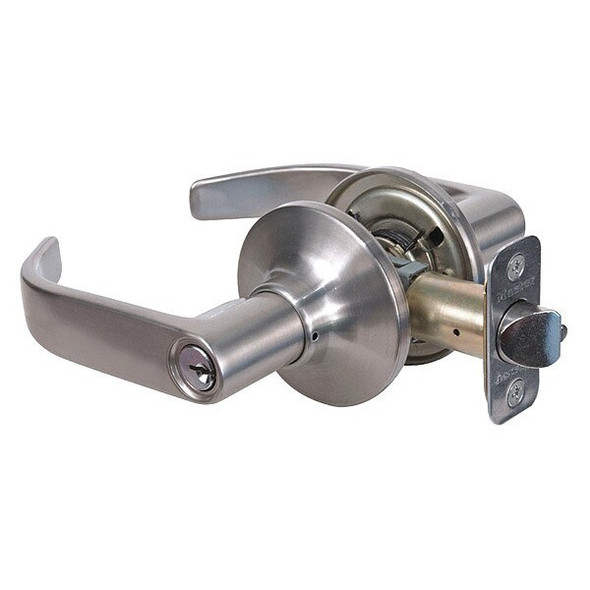 Master Lock Lever Lockset,Satin Nickel,Return Style RL0115KAS