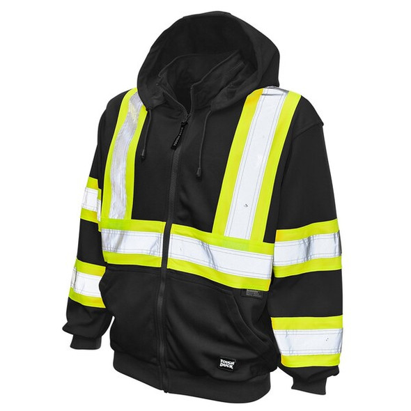 Tough Duck Hi-Vis Sweatshirt,Black,XL S49411