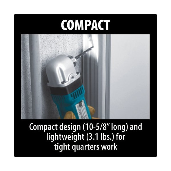 Makita 3/8" Right Angle Drill, Paddle Switch, Reversible DA3010F
