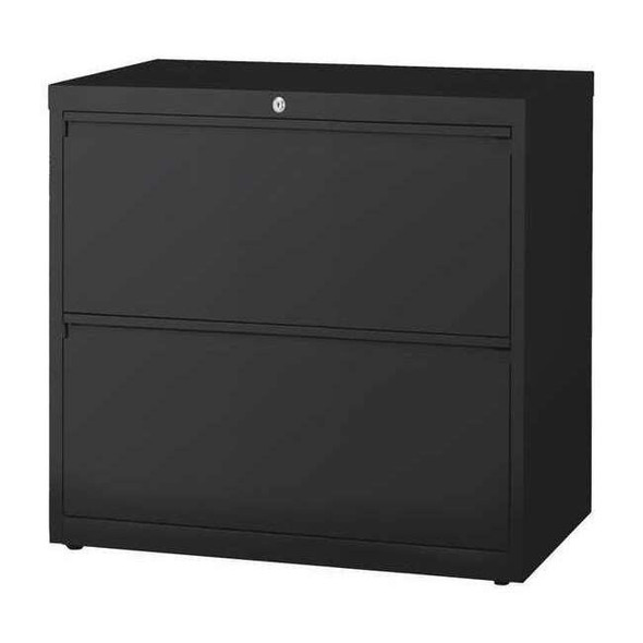 Hirsh 30" W 2 Drawer Lateral File Cabinet, Black,  Letter, Legal, A4 14971
