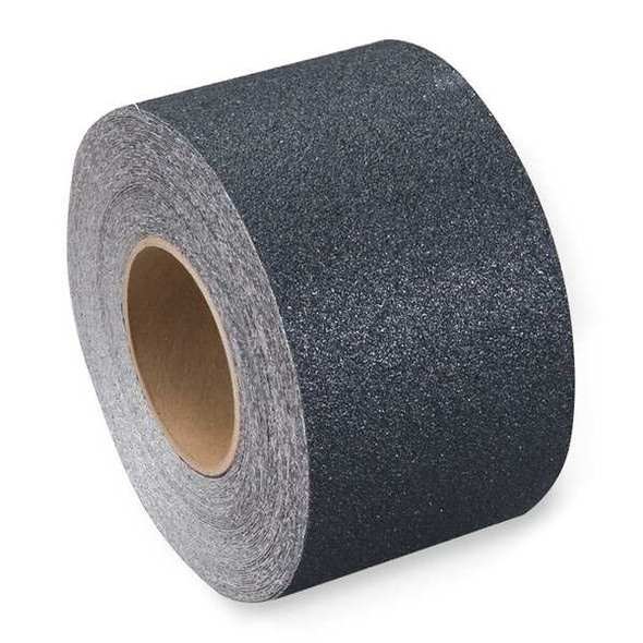 Anti-Slip Tape Aluminum oxide 60 Grit Size, Black, 4" W x 60 ft. L, 42 mil Thick
