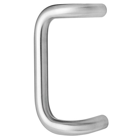 Rockwood Offset Pull Handle, Aluminum, Satin, Clips/Fasteners BF157A.28