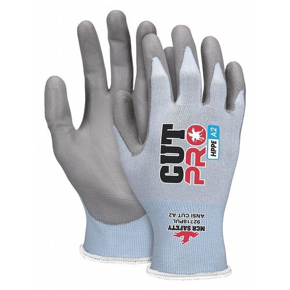 Cut-Resistant Coated Gloves, Cut Level A2 ,Dipped ,Polyurethane ,Smooth ,S 12 PK