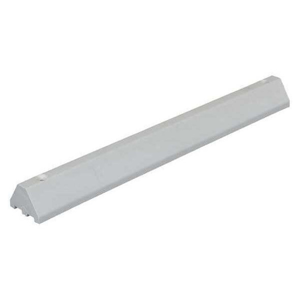 Parking Curb, HDPE, 4 in Height, 6 ft Length, 15 lb, White