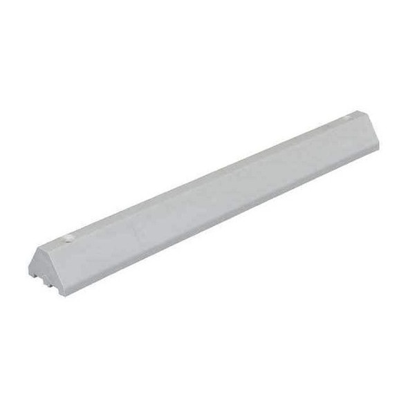 Parking Curb, HDPE, 4 in Height, 6 ft Length, 15 lb, White