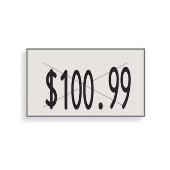 Garvey Pricing Labels,1-Line,White,PK16 90948