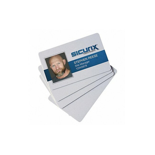 Sicurix Blank ID Cards,For Printers,Badges,PK100 BAU 80300