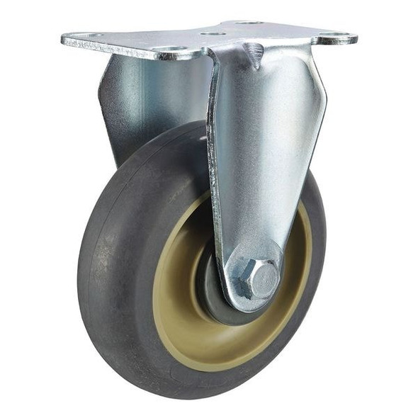Manufacturer Varies Rigid Plate Caster,TPR,3 in.,200 lb. P12R-RCP030K-12
