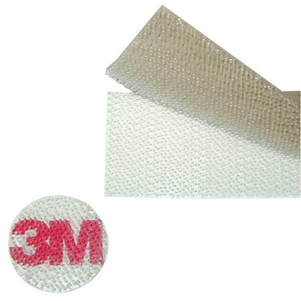 3m Reclosable Fastener, Disc, Acrylic Adhesive, 3/4 in, Clear, 1028 PK SJ4570