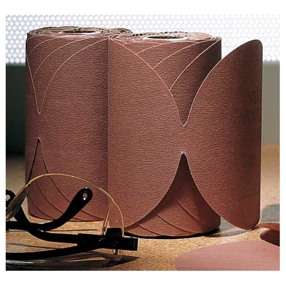 Norton Abrasives PSA Sanding Disc Roll,5 in Dia,P80 G 66261131464