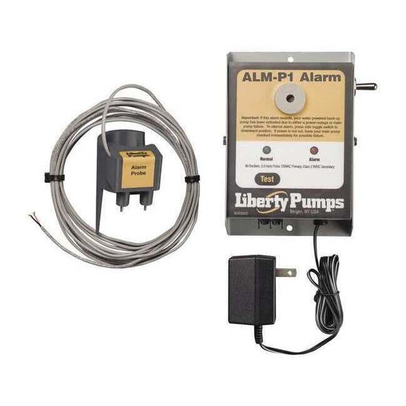 Liberty Pumps WaterAlarm,Audio,Visual,120VAC,9VDC,4ft ALM-P1