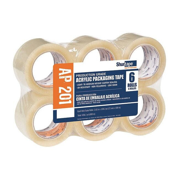 Shurtape Packaging Tape,72mm W,100m L,PK6 232519